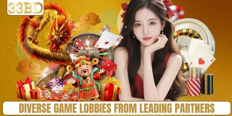 Diverse game lobbies from leading partners